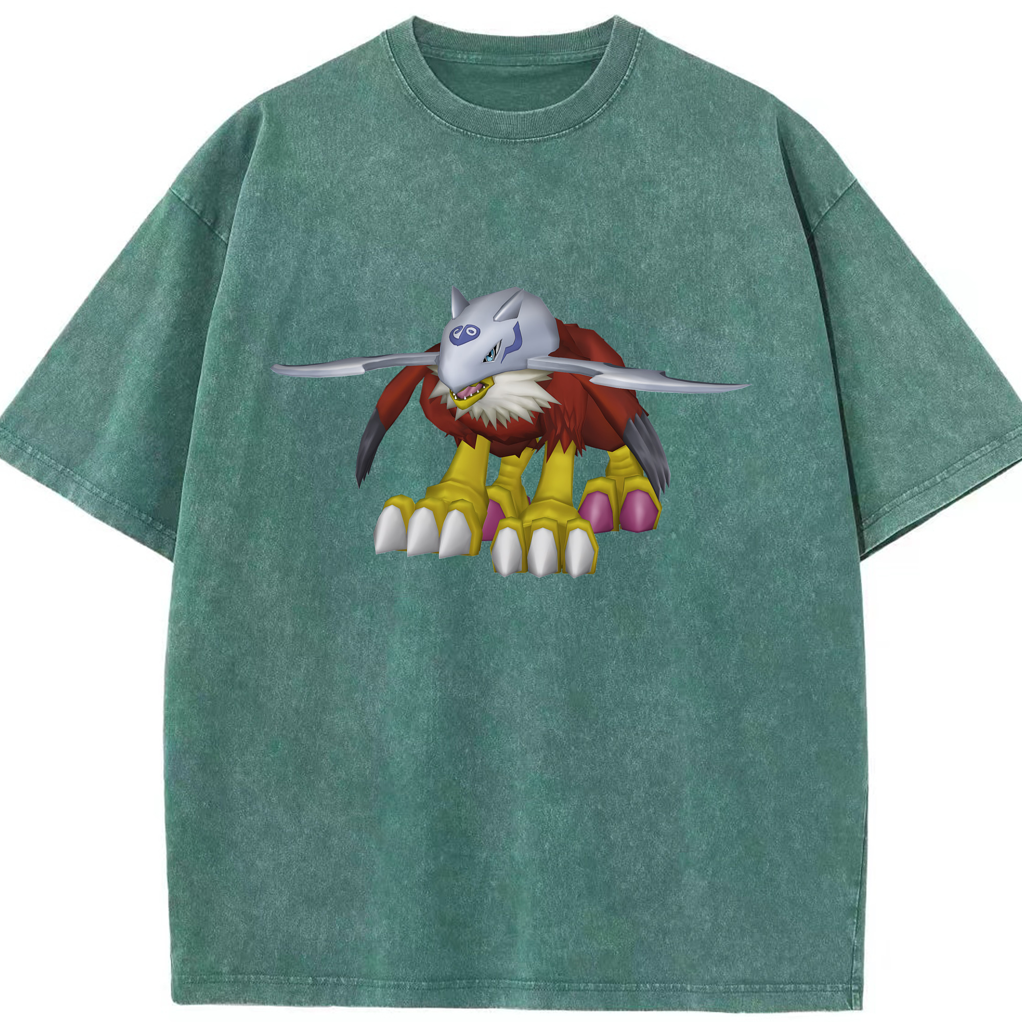 （画像用） Digimon デジタルモンスター/デジモン 綿100% ヴィンテージ風 半袖Tシャツ（フロントプリント）